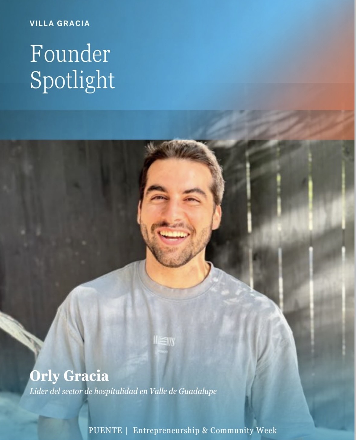 Orly Gracia, líder del sector de hospitalidad en Valle de Guadalupe